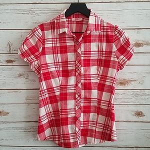 5/$30 🎀 YS USA | Plaid Gypsy Boho Retro Y2k Blouse